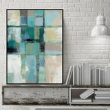 Teal of Art Stretched Canvas