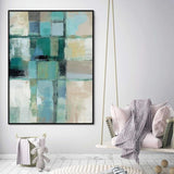 Teal of Art Stretched Canvas