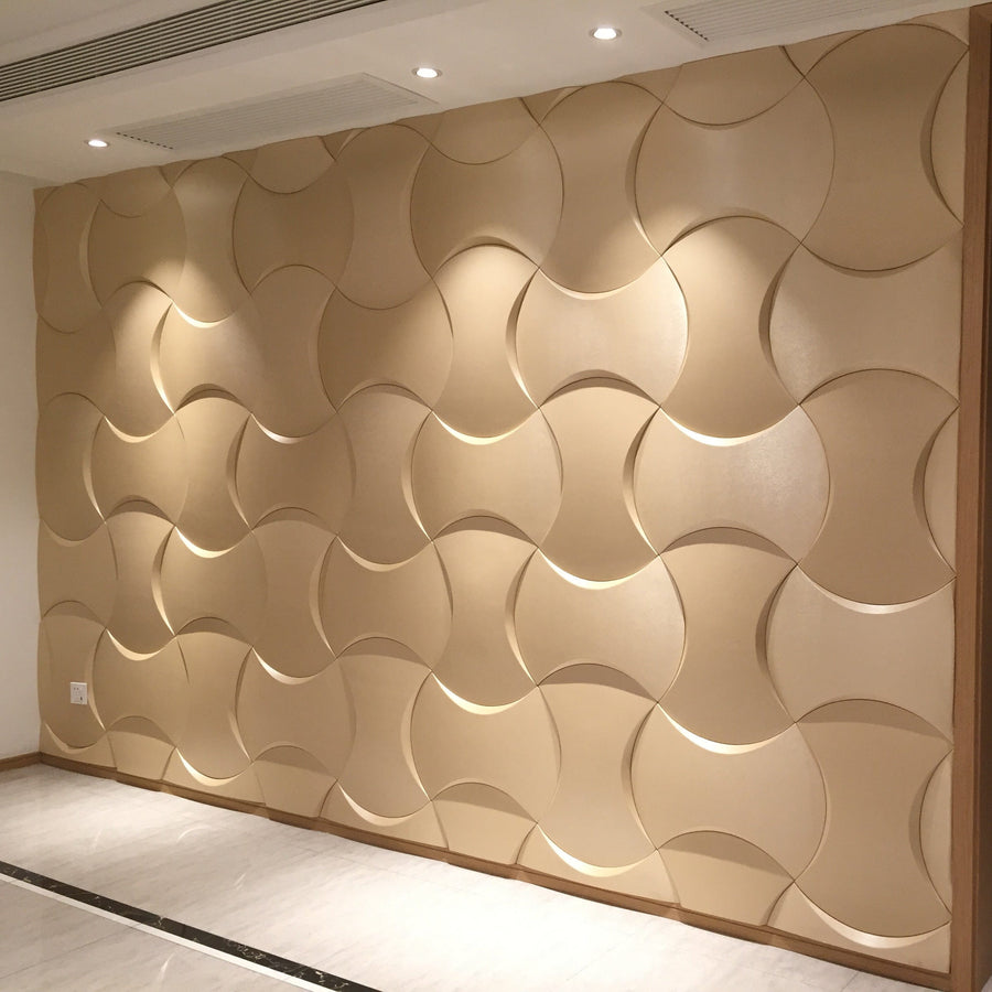 Coco Geometric 3D Leather Wall Panel