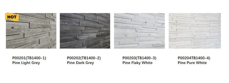 Albi 3D Wood Wall Panel - Grey/White Tones (Set of 4 or 12)