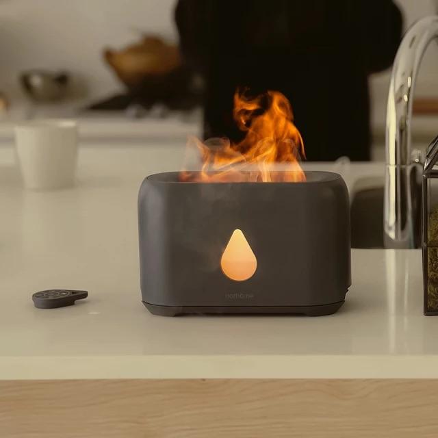 Humidificateur Volcan-Flame diffuseur arômes avec affichage digital &  flamme LED - Noir - Acheter sur PhoneLook