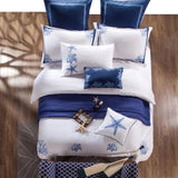 Blue Coral Duvet Cover Set (Long-staple Sateen Cotton)