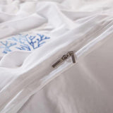 Blue Coral Duvet Cover Set (Long-staple Sateen Cotton)