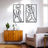 Lady Front and Back Metal Wall Art