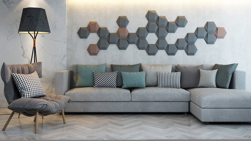 Trapezoid Hexagon 3D Wall Panel