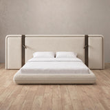 Boucle Cream — Extended Headboard with Integrated Lighting