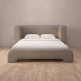 Performance Leather Taupe — Full Height Headboard