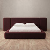 Boucle Burgundy — Extended Headboard
