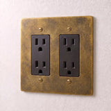 Vintage Brass with Patina::2 Gang::Standard
