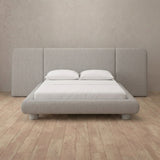 Linen Blend Pewter — Extended Headboard