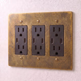 Vintage Brass with Patina::3 Gang::USB-C