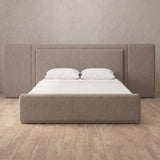 Linen Blend Taupe — Extended Headboard