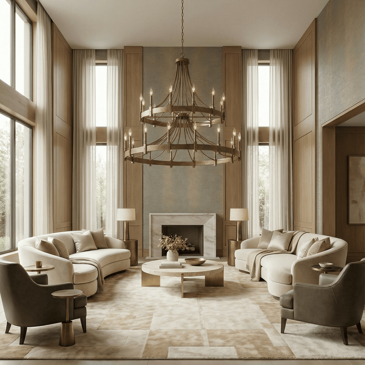 Guild Round Chandelier — lifestyle