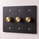 Night Black with Brass::3 Gang