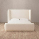 Linen Blend Off White — Full Height Headboard
