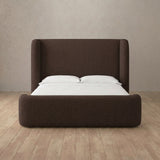 Linen Blend Espresso — Full Height Headboard