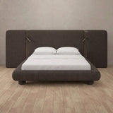 Linen Blend Truffle — Extended Headboard with Integrated Lighting