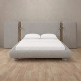 Linen Blend Pewter — Extended Headboard with Integrated Lighting