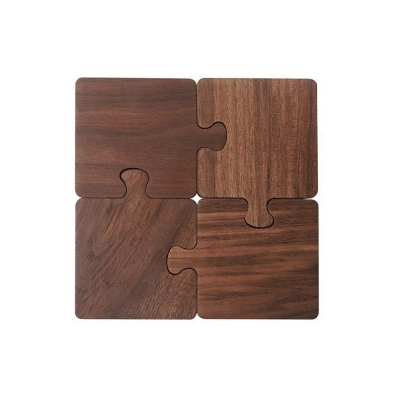Wooden Puzzle Coaster Set