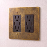 Vintage Brass with Patina::2 Gang::USB-C
