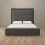 Performance Leather Smoke — Full Height Headboard