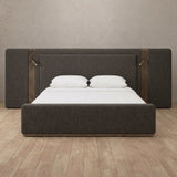 Linen Blend Smoke — Extended Headboard with Integrated Lighting
