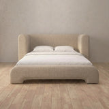 Linen Blend Latte — Full Height Headboard