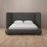 Performance Leather Smoke — Extended Headboard