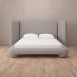 Linen Blend Pewter — Extended Headboard
