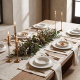 Solis Soup Plate styled in a fine-dining tablescape