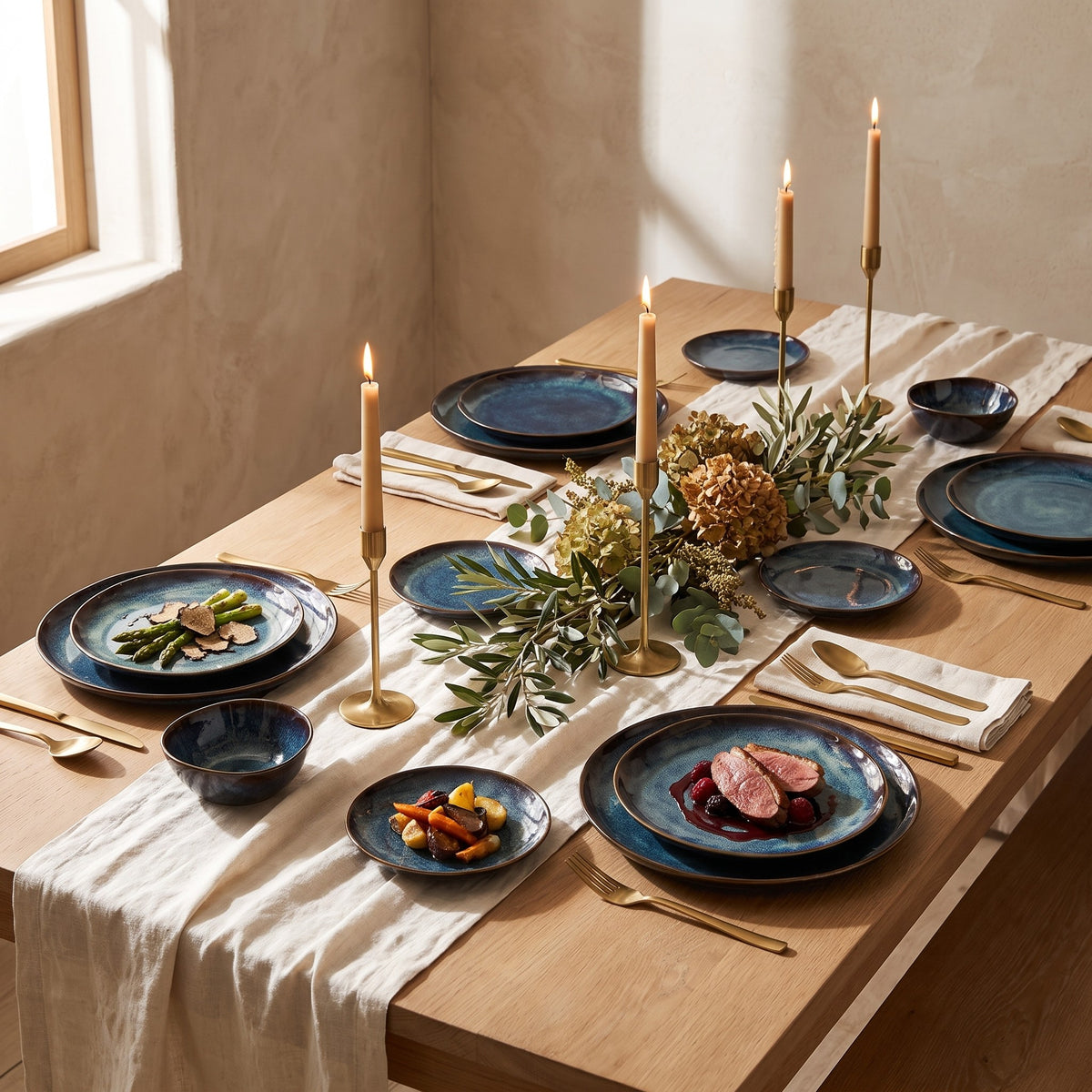 Spritz Irregular Dinnerware Set (Set of 12 plates) — lifestyle