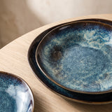 Close-up of the Spritz reactive blue glaze
