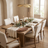 Black Walnut Leaf Plate styled in a warm dining room