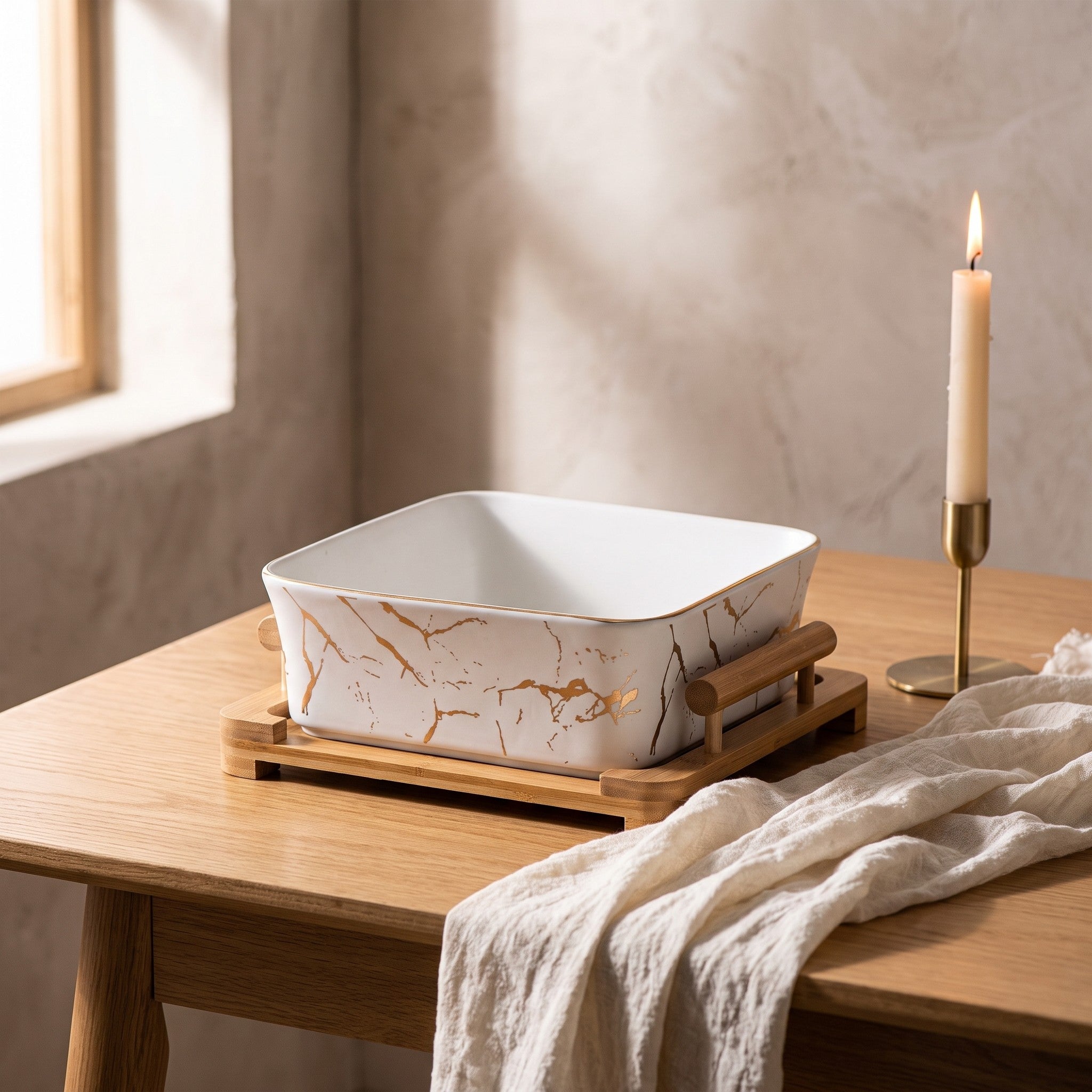 The European Serving Bowl (White) range shown together