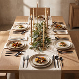 Spain Set matte black flatware in a fine-dining tablescape
