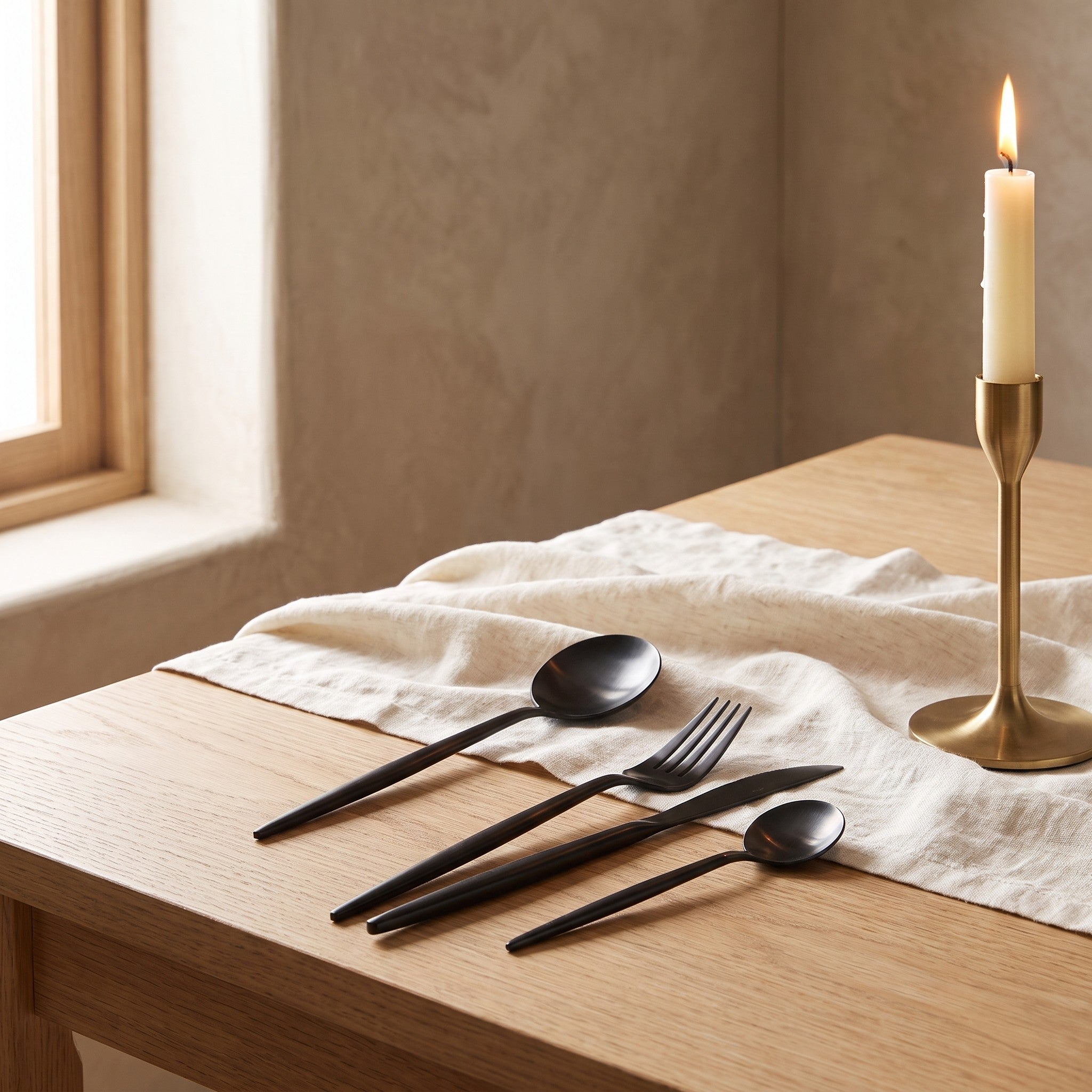 The full Spain Set flatware shown together