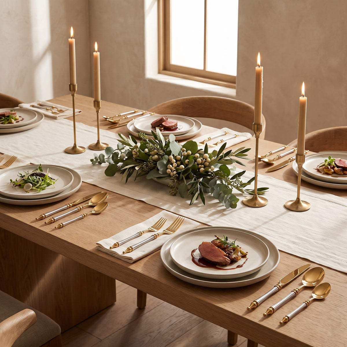 Noble Golden Cutlery Set — lifestyle
