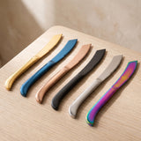 Close-up of the New York Knife iridescent finishes