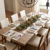 New York Knife styled in a warm dining room
