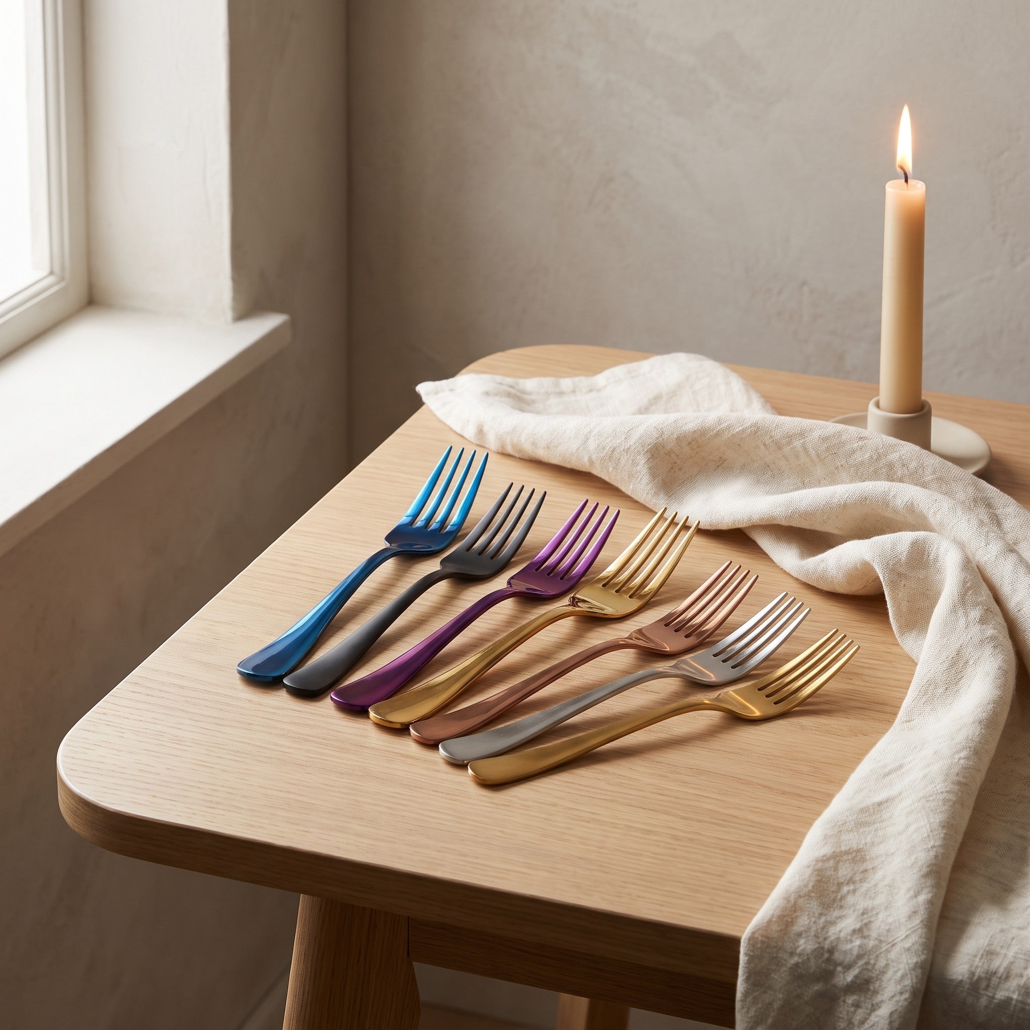 The full Barcelona Salad Fork finish range