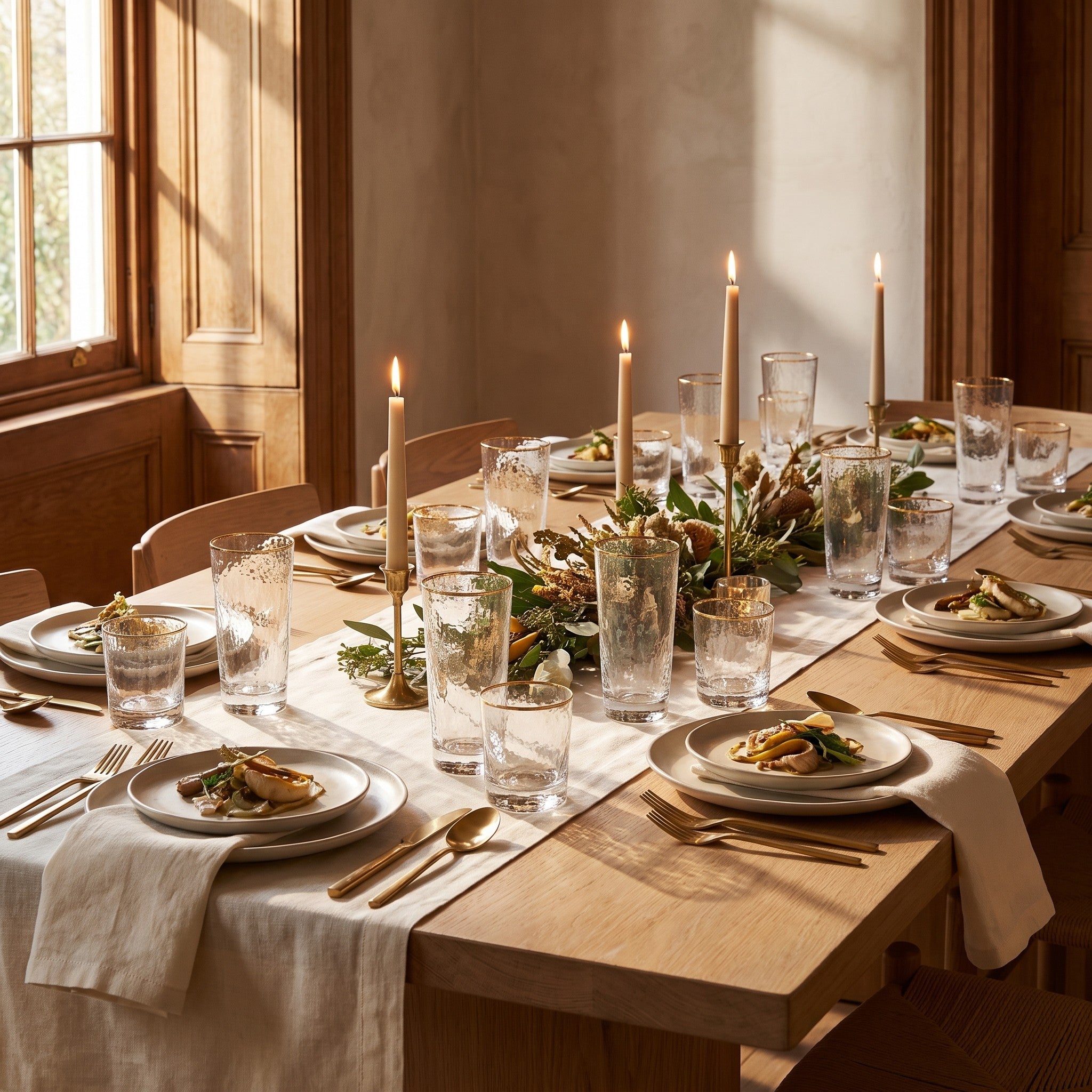 Class Glass in a fine-dining tablescape