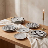 The full Jabr Plate Collection of marble geometric plates
