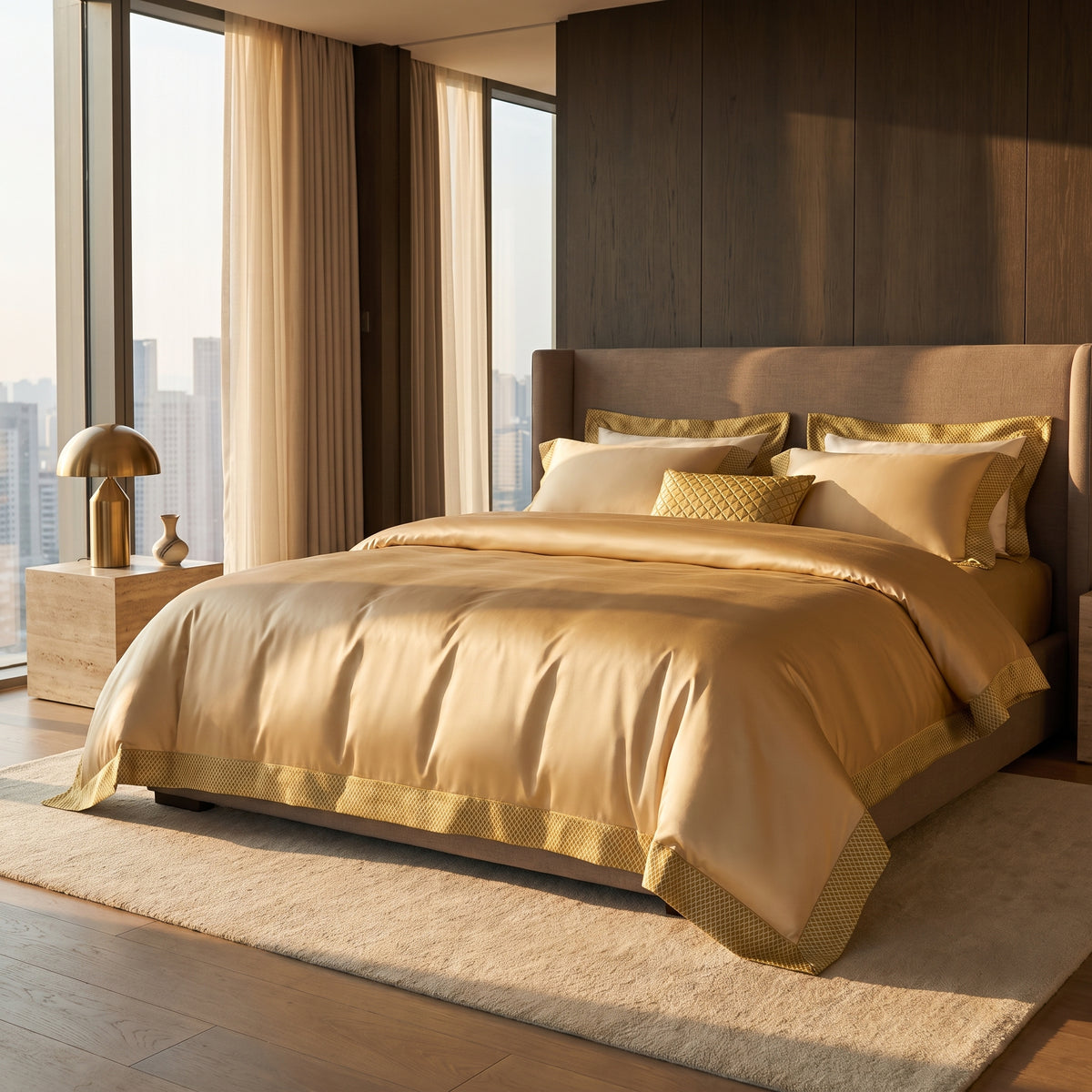 Silken Dream Duvet Cover Set (Long-staple Sateen Cotton) — lifestyle