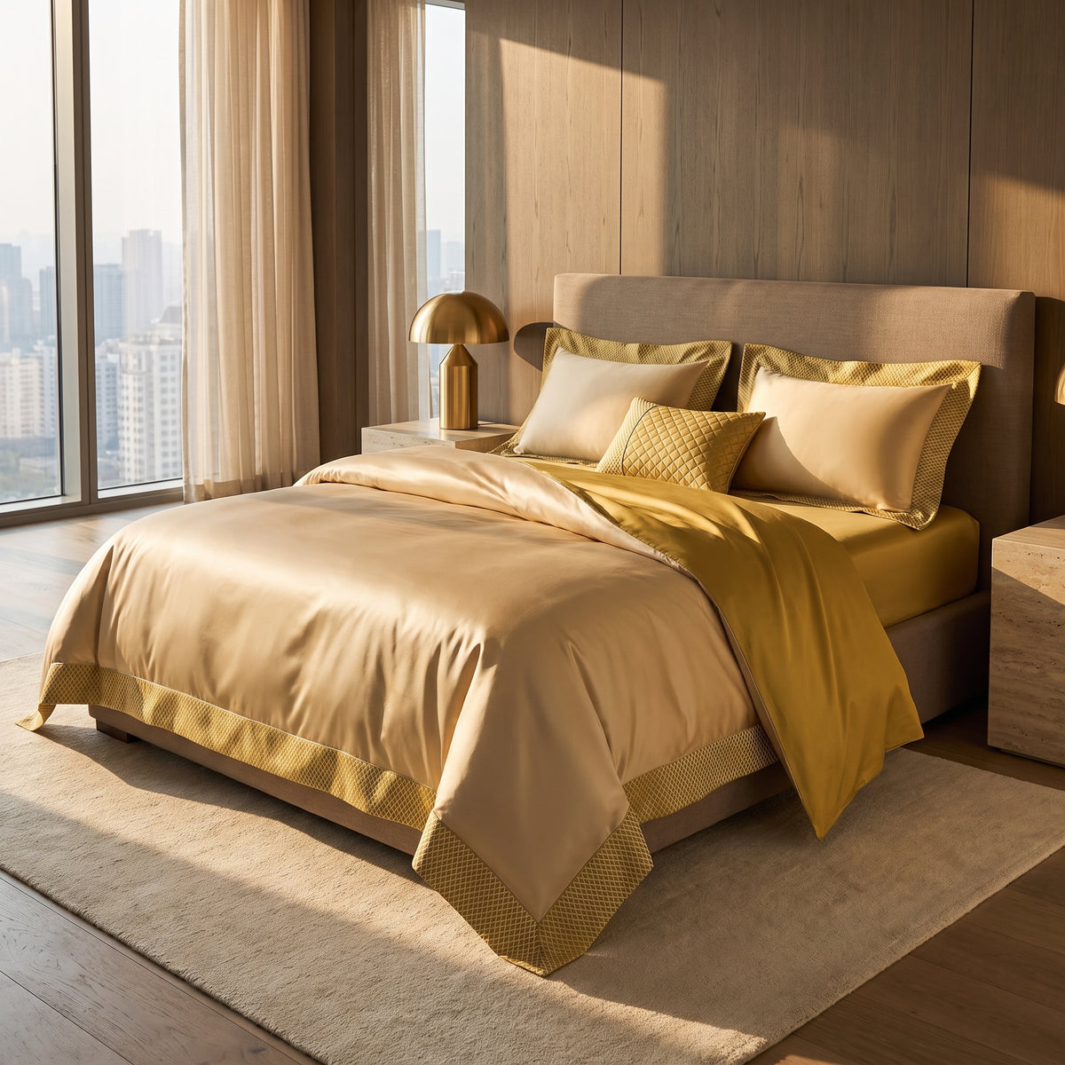 Silken Dream Duvet Cover Set (Long-staple Sateen Cotton) — lifestyle