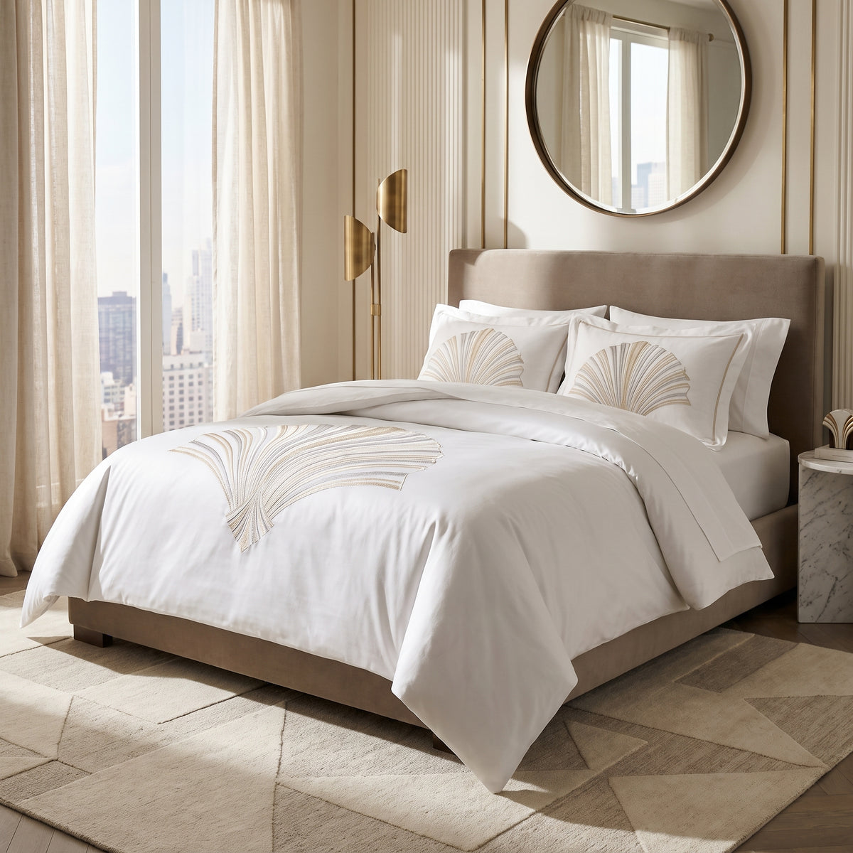 Silver Sails Duvet Cover Set (Long-staple Sateen Cotton) — lifestyle