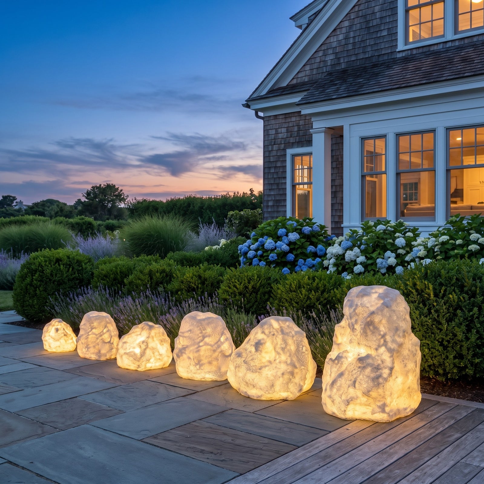 Garden Stone Outdoor Light — Solar
