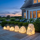 The full Garden Stone Outdoor Light range shown together — small, medium and large