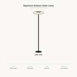Signature Outdoor Solar Lamp sizes and specifications