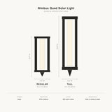 Nimbus Quad Solar Light sizes and specifications