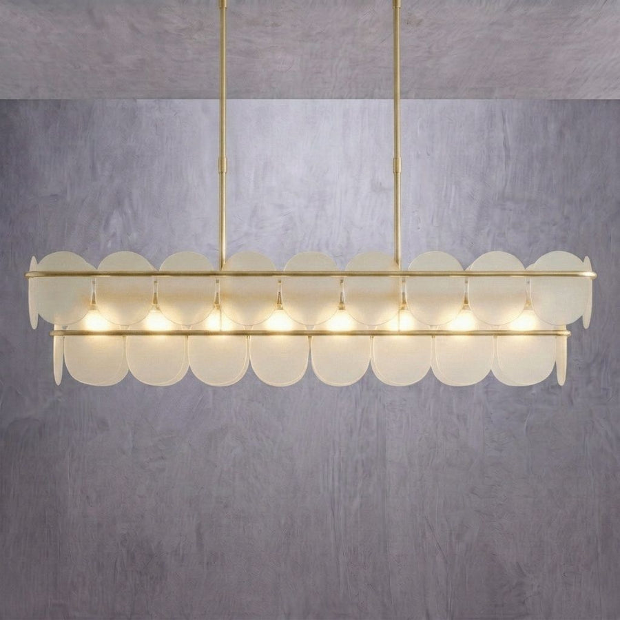 Opaline Rectangular Chandelier — dimensions